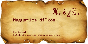 Magyarics Ákos névjegykártya