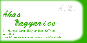 akos magyarics business card
